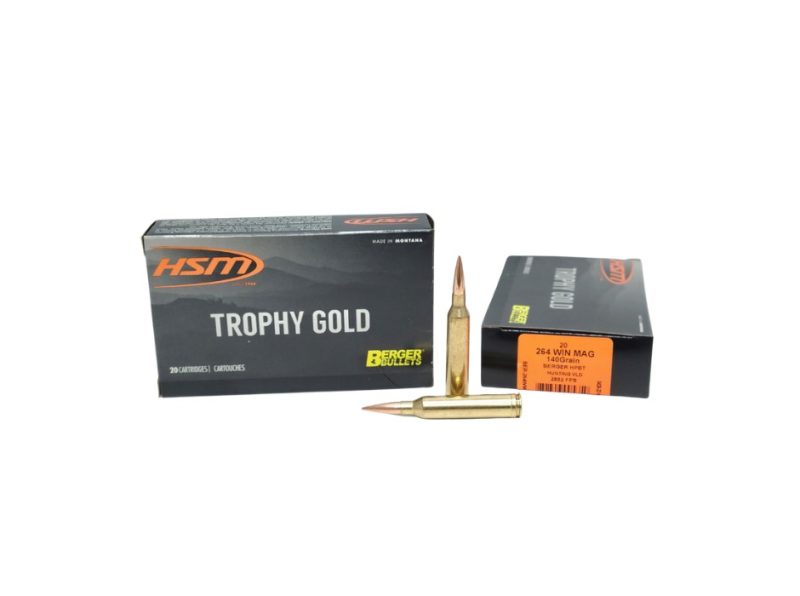 HSM Trophy Gold .264 Win Mag 140 Grain Berger Hunting VLD