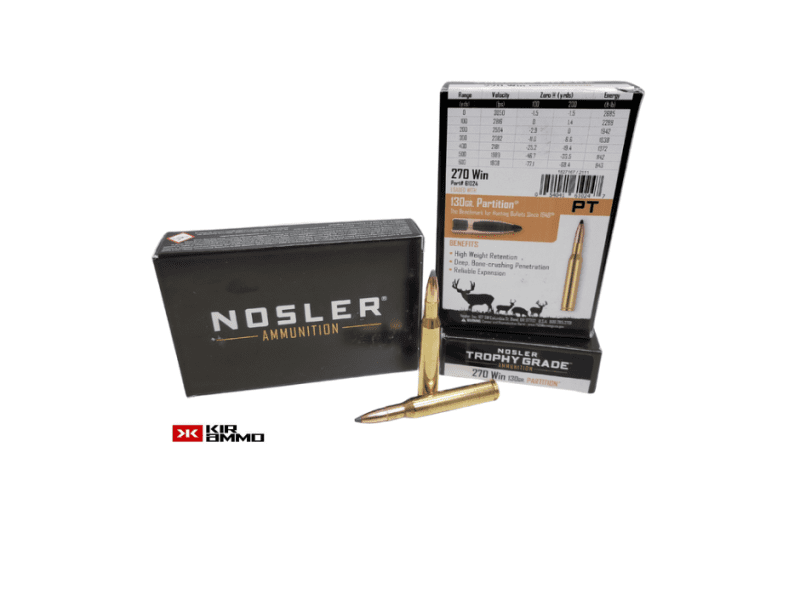 Nosler .270 Win Trophy Grade 130 Grain Partition