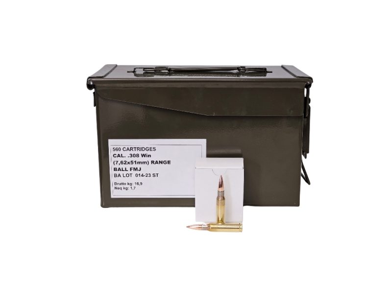 Saltech SwissAA .308 Win 147 Grain FMJ Ammo Can